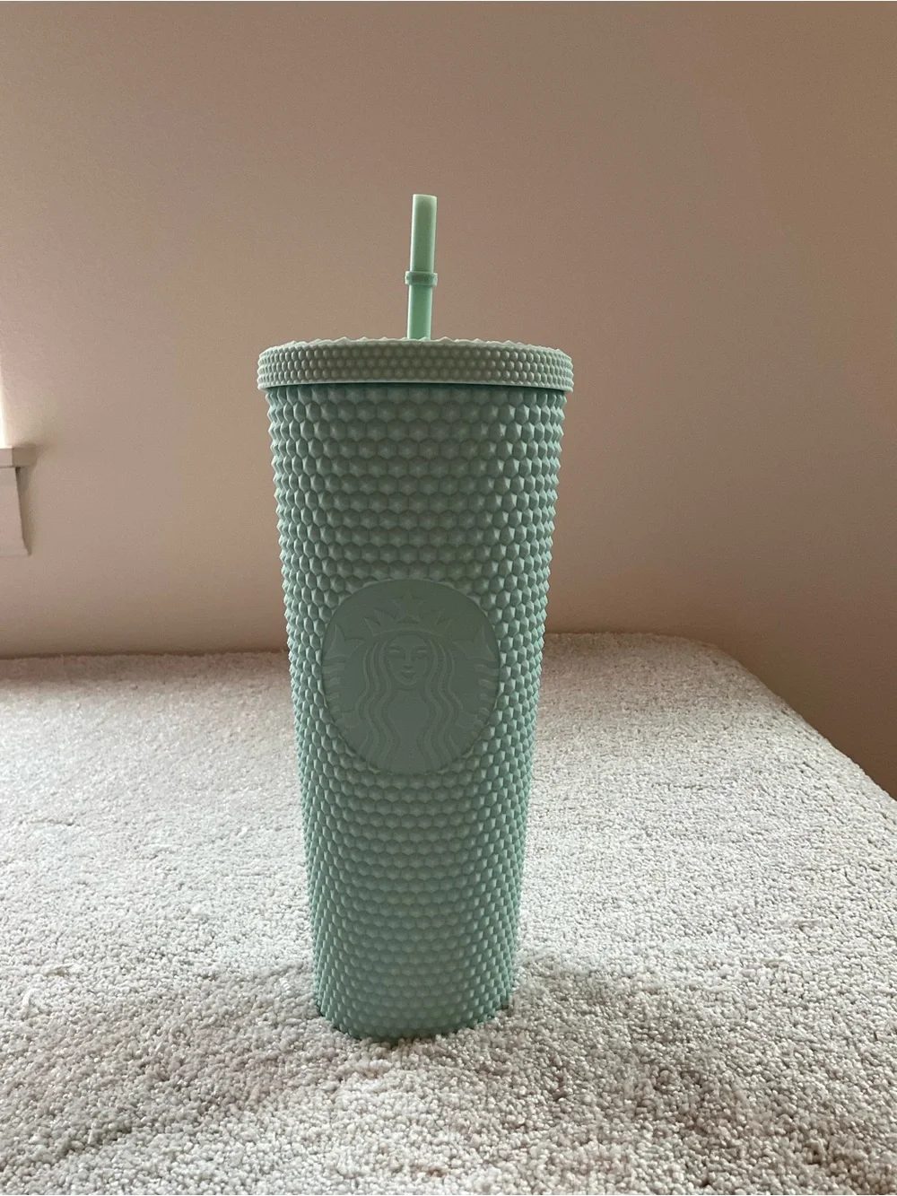 Starbucks 24 oz matte mint green studded tumbler Venti cold cup 2021 *New*